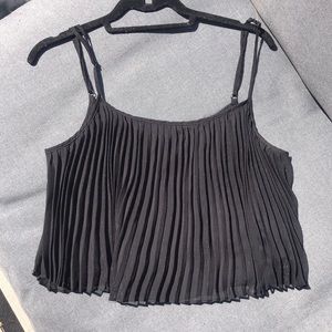 Pleated crop top